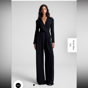 NWT! A.L.C. Kieran II Wide Leg Jumpsuit Black